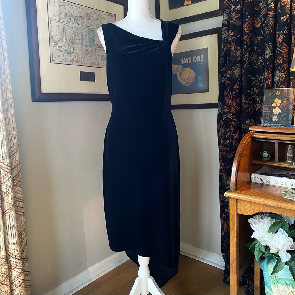 SOLD David Meister velvet cocktail dress
